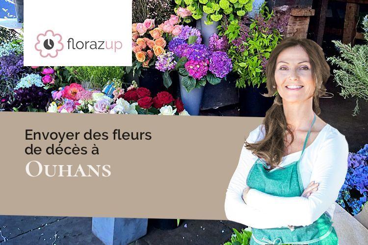 créations florales pour un décès à Ouhans (Doubs/25520)