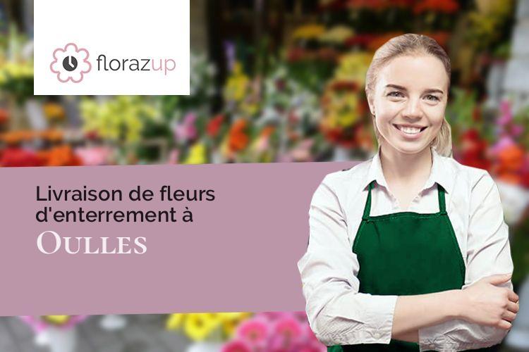 croix de fleurs pour un deuil à Oulles (Isère/38520)