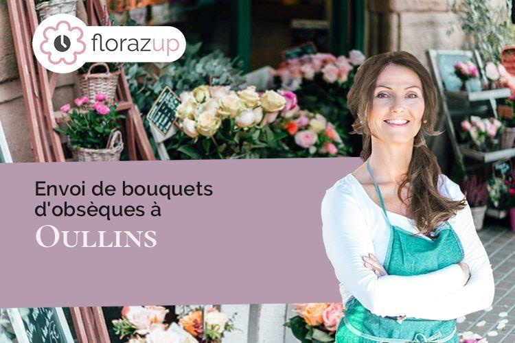bouquets de fleurs pour un deuil à Oullins (Rhône/69600)