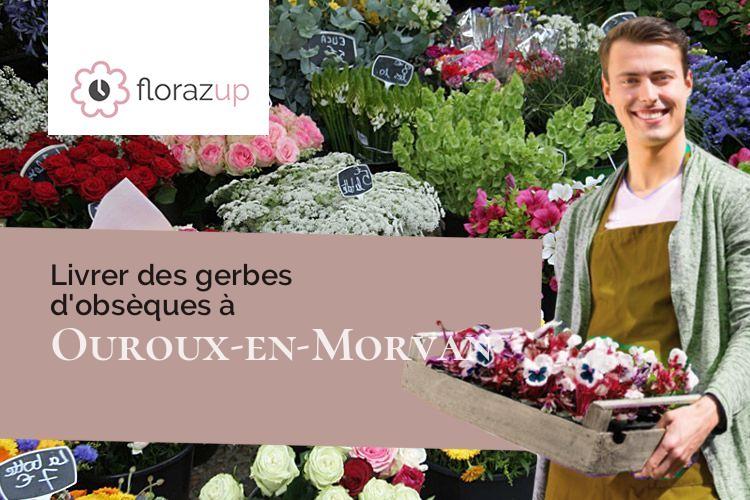 coupes de fleurs pour des obsèques à Ouroux-en-Morvan (Nièvre/58230)