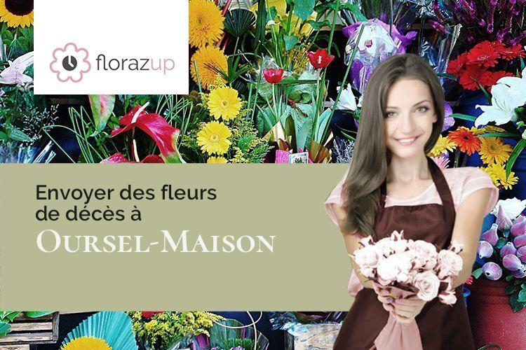 compositions de fleurs pour un enterrement à Oursel-Maison (Oise/60480)