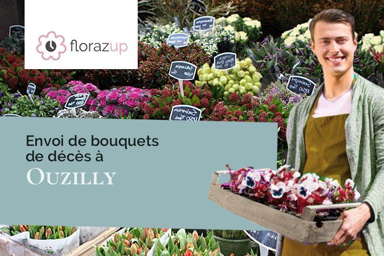 couronnes de fleurs pour un deuil à Ouzilly (Vienne/86380)