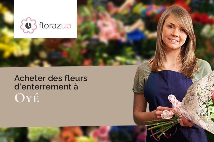 créations florales pour des funérailles à Oyé (Saône-et-Loire/71610)