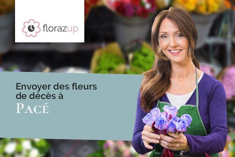 fleurs deuil pour un enterrement à Pacé (Orne/61250)