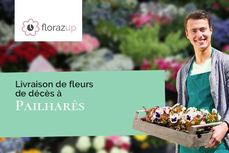gerbes de fleurs pour des funérailles à Pailharès (Ardèche/07410)