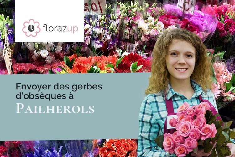 couronnes de fleurs pour des obsèques à Pailherols (Cantal/15800)