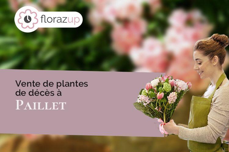compositions de fleurs pour un décès à Paillet (Gironde/33550)