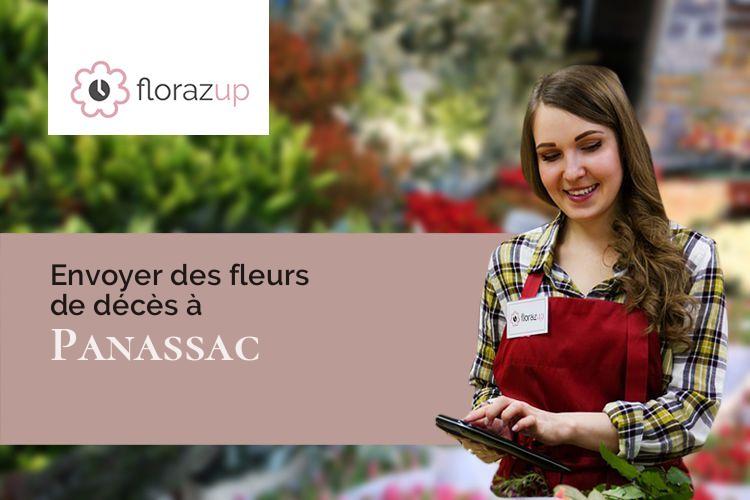 couronnes de fleurs pour un enterrement à Panassac (Gers/32140)