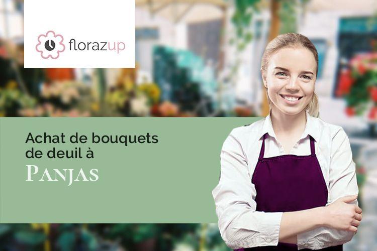 fleurs deuil pour un décès à Panjas (Gers/32110)