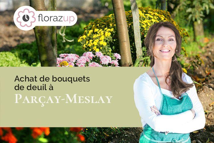 croix de fleurs pour un décès à Parçay-Meslay (Indre-et-Loire/37210)