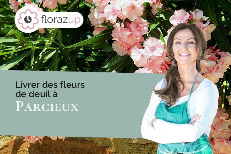 créations de fleurs pour des obsèques à Parcieux (Ain/01600)