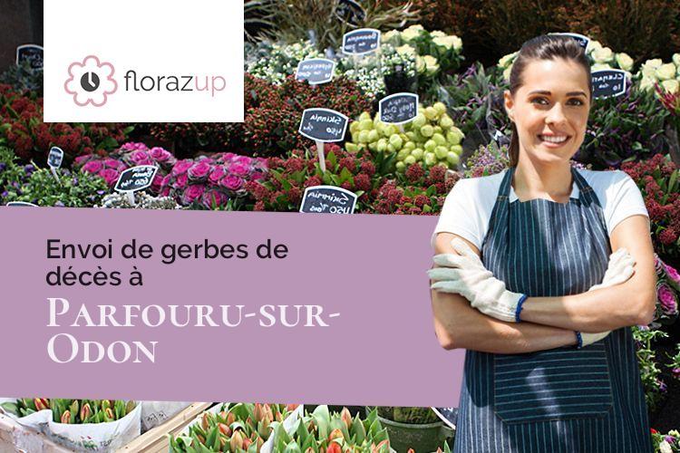 croix de fleurs pour un enterrement à Parfouru-sur-Odon (Calvados/14310)
