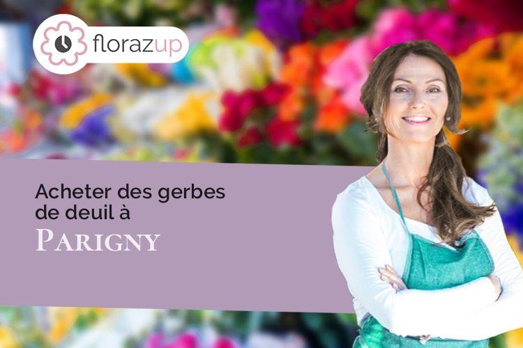 coeur de fleurs pour un deuil à Parigny (Manche/50600)