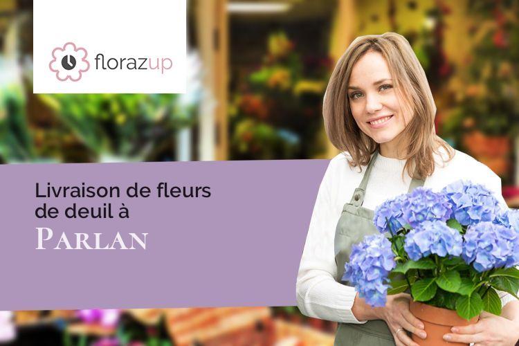 fleurs deuil pour un enterrement à Parlan (Cantal/15290)