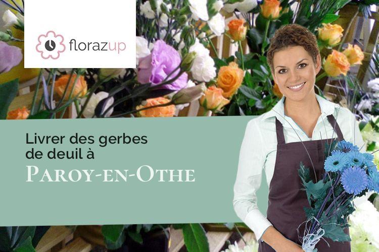 couronnes florales pour un enterrement à Paroy-en-Othe (Yonne/89210)