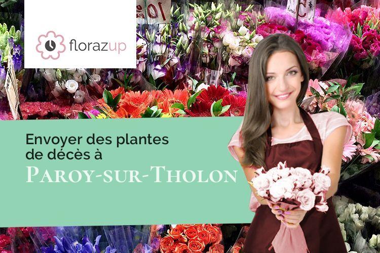 couronnes de fleurs pour des funérailles à Paroy-sur-Tholon (Yonne/89300)