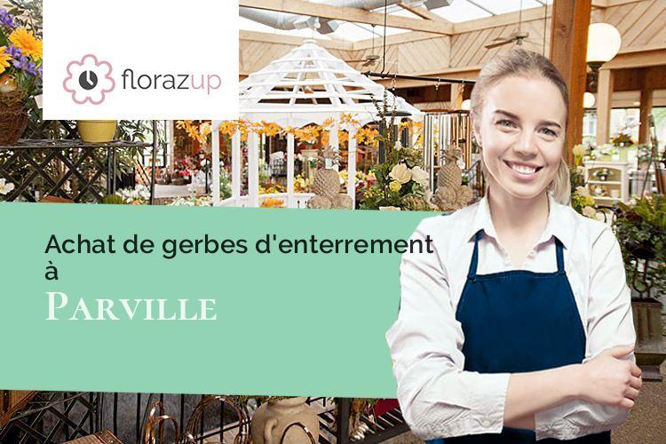 créations florales pour un enterrement à Parville (Eure/27180)