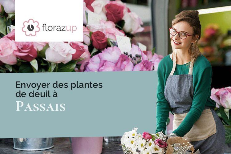 couronnes de fleurs pour un deuil à Passais (Orne/61350)