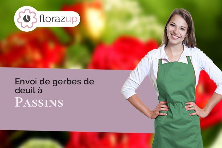 fleurs deuil pour une crémation à Passins (Isère/38510)