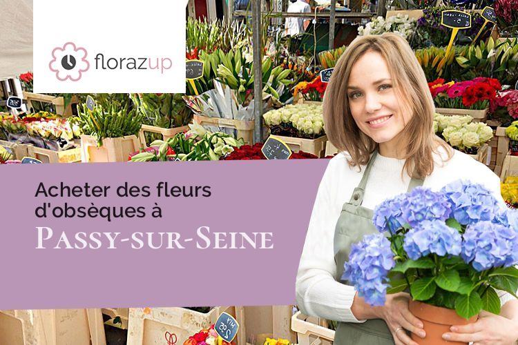 créations de fleurs pour un enterrement à Passy-sur-Seine (Seine-et-Marne/77480)