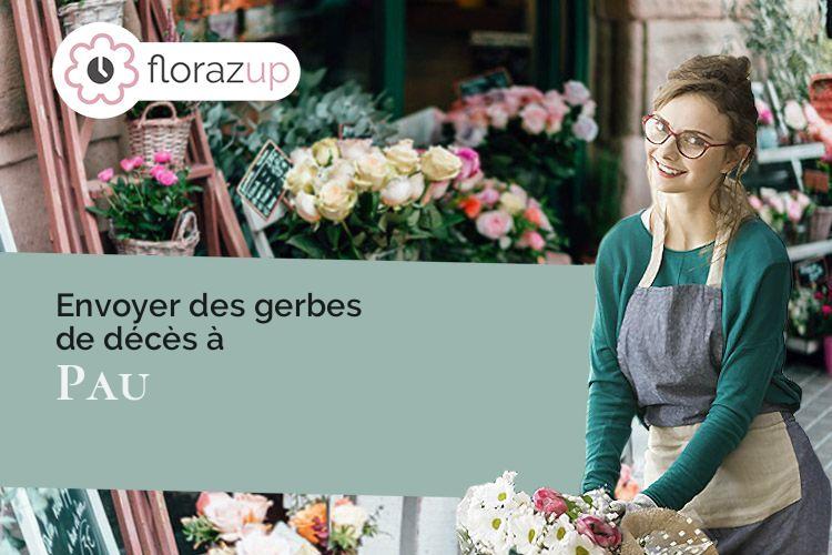 couronnes de fleurs pour des funérailles à Pau (Pyrénées-Atlantiques/64000)