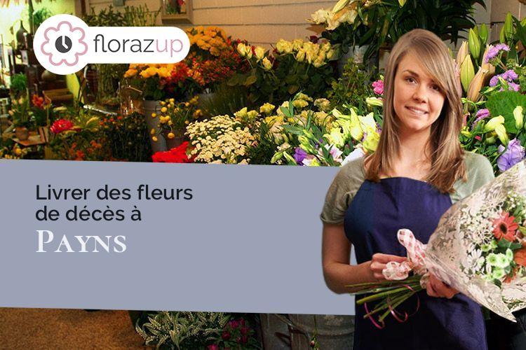 créations florales pour un décès à Payns (Aube/10600)