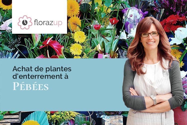 gerbes de fleurs pour un enterrement à Pébées (Gers/32130)