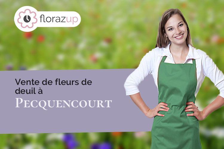 couronnes florales pour des obsèques à Pecquencourt (Nord/59146)