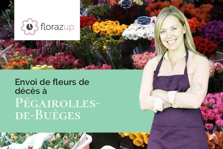 compositions de fleurs pour un décès à Pégairolles-de-Buèges (Hérault/34380)