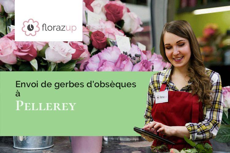 couronnes de fleurs pour un deuil à Pellerey (Côte-d'Or/21440)