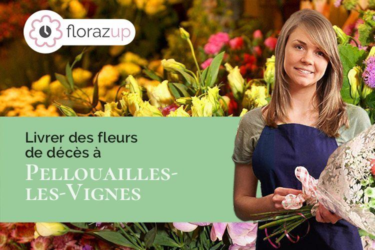 bouquets de fleurs pour un deuil à Pellouailles-les-Vignes (Maine-et-Loire/49112)