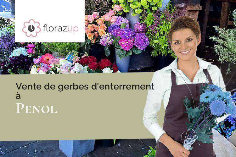 couronnes florales pour un deuil à Penol (Isère/38260)