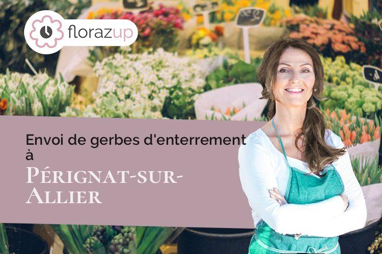 gerbes de fleurs pour un enterrement à Pérignat-sur-Allier (Puy-de-Dôme/63800)