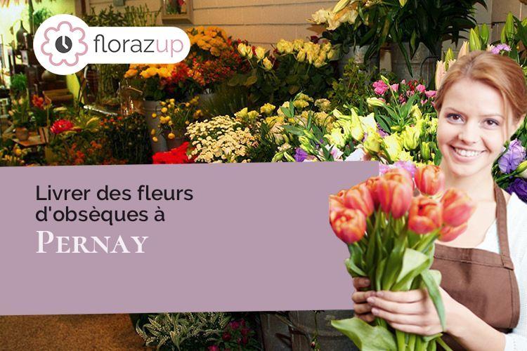 créations florales pour un décès à Pernay (Indre-et-Loire/37230)