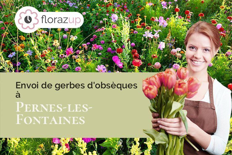 coeur de fleurs pour un deuil à Pernes-les-Fontaines (Vaucluse/84210)