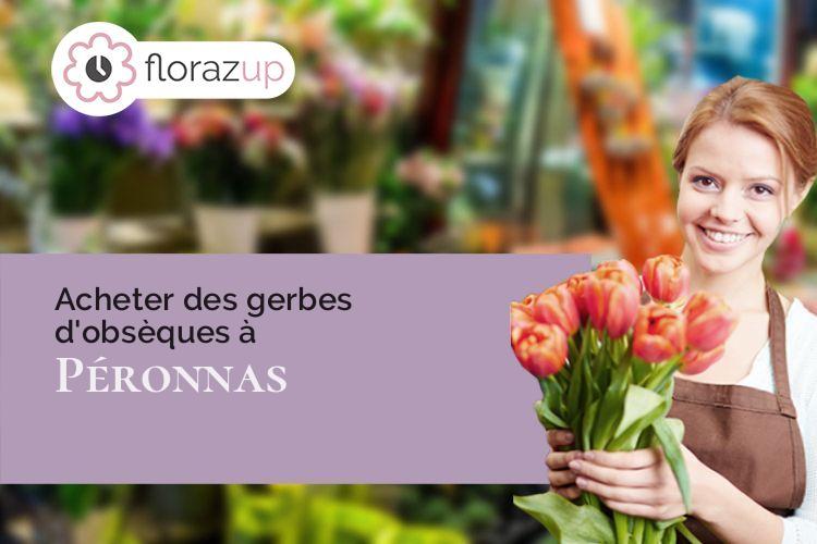 coeur de fleurs pour un deuil à Péronnas (Ain/01960)