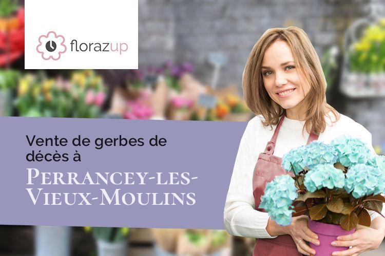 gerbes de fleurs pour des funérailles à Perrancey-les-Vieux-Moulins (Haute-Marne/52200)