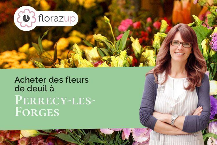 gerbes de fleurs pour un enterrement à Perrecy-les-Forges (Saône-et-Loire/71420)