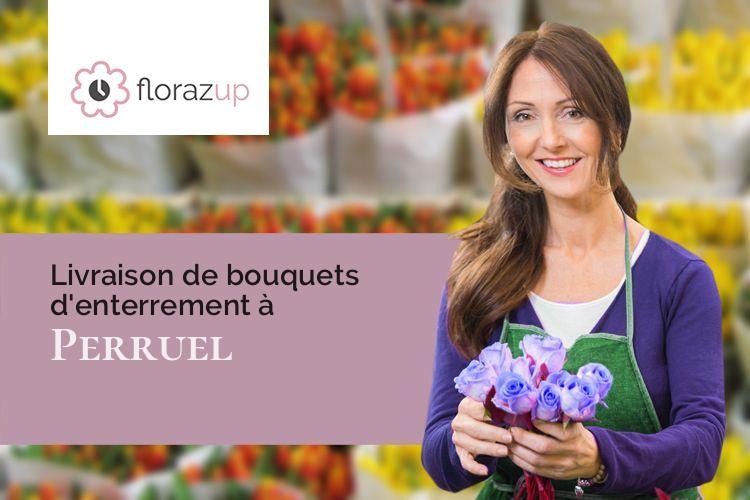 couronnes florales pour un enterrement à Perruel (Eure/27910)