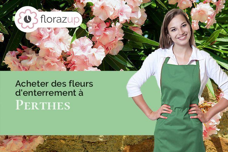 croix de fleurs pour un enterrement à Perthes (Seine-et-Marne/77930)