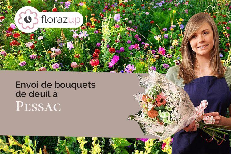 fleurs deuil pour des funérailles à Pessac (Gironde/33600)