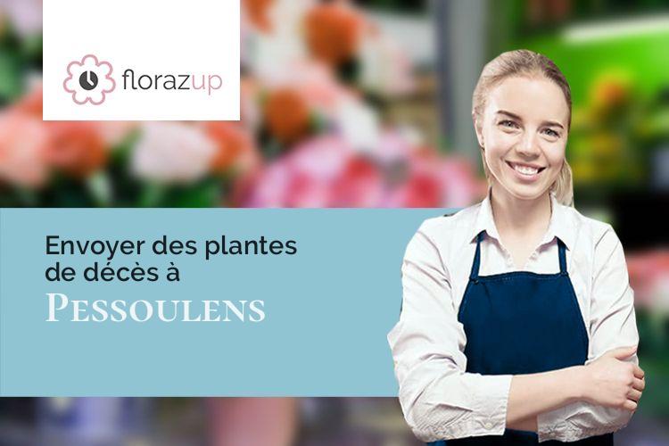 couronnes de fleurs pour une crémation à Pessoulens (Gers/32380)