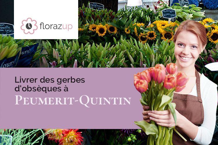 fleurs deuil pour un décès à Peumerit-Quintin (Côtes-d'Armor/22480)
