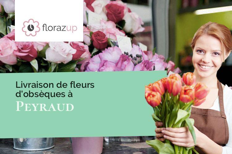 fleurs deuil pour un décès à Peyraud (Ardèche/07340)
