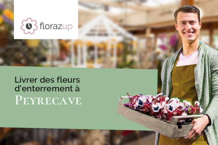 croix de fleurs pour des funérailles à Peyrecave (Gers/32340)