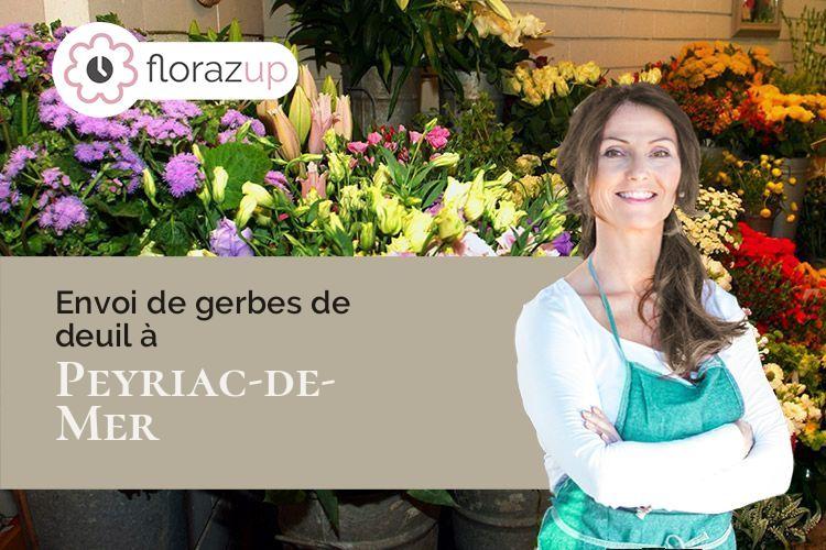 coeur de fleurs pour des funérailles à Peyriac-de-Mer (Aude/11440)