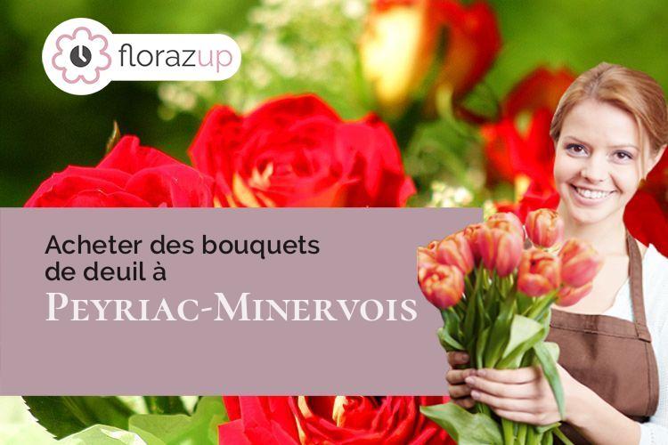 coeur de fleurs pour un deuil à Peyriac-Minervois (Aude/11160)