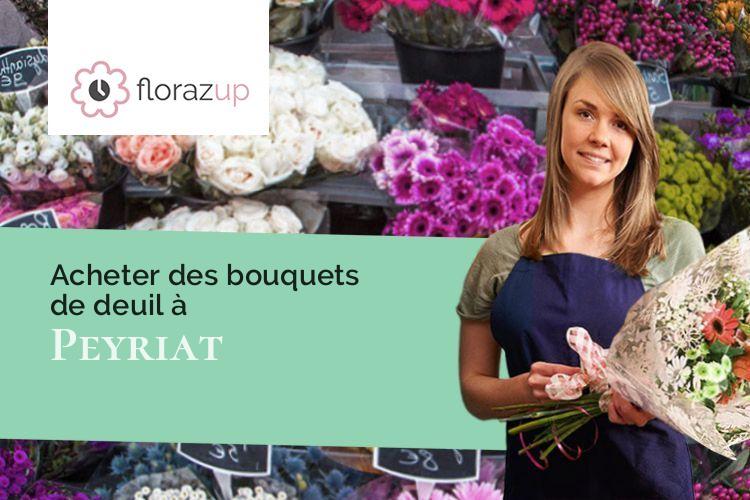 coeurs de fleurs pour un enterrement à Peyriat (Ain/01430)