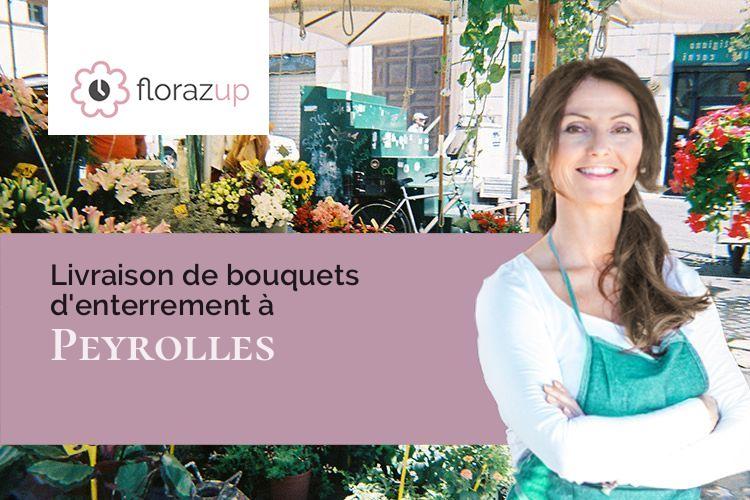 couronnes florales pour des funérailles à Peyrolles (Aude/11190)