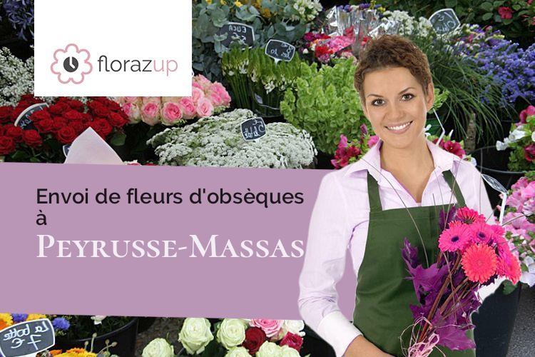 couronnes de fleurs pour un enterrement à Peyrusse-Massas (Gers/32360)